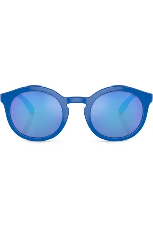 Dolce & Gabbana Logo-print round-frame sunglasses