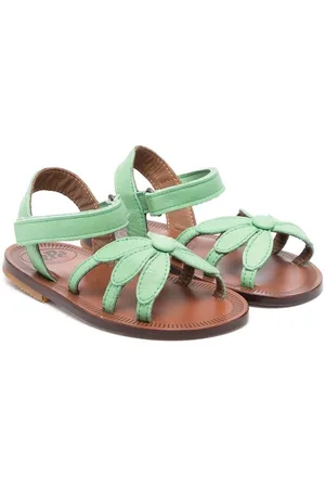 PèPè Sandals - Floral-detail open-toe sandals - Green