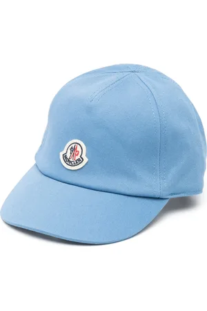 Moncler Caps - Logo-patch cotton cap - Blue