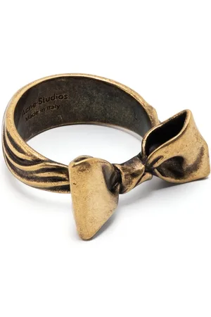 Acne Studios Gold Rings - Bow brass ring - Gold