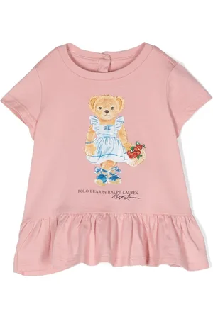 Ralph Lauren T-Shirts - Teddy-Bear ruffled T-shirt - Pink