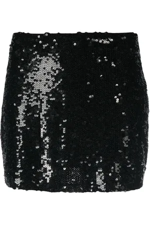 P.a.r.o.s.h. Women Sequin Mini Skirts - Sequin-embellished mini skirt - Black