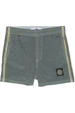 Stone Island Boys Shorts - Logo patch shorts - Grey