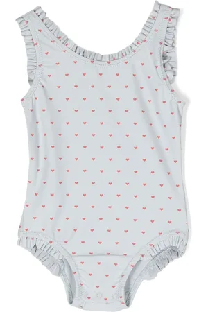 Konges Sløjd Swimsuits - Heart-printed swimsuit - Grey