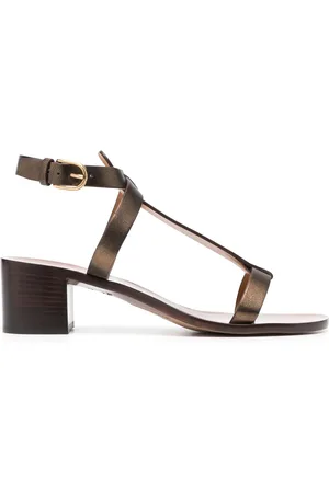 Ralph Lauren Women Leather Sandals - Dyllon leather sandals - Gold