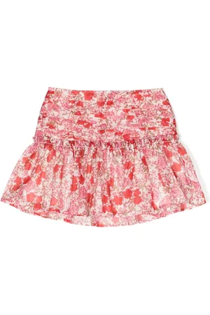 Marlo Girls Printed Skirts - Holly floral-print skirt - Red