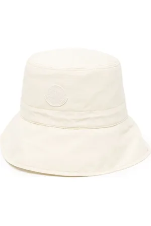 Moncler Women Hats - Logo-patch cotton bucket hat - Neutrals