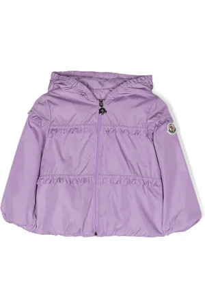 Moncler Puffer Jackets - Ruffled hooded jacket - Purple