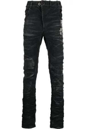 11 BY BORIS BIDJAN SABERI Men Skinny Jeans - Distressed skinny jeans - Black