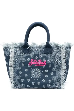 MC2 SAINT BARTH Women Tote Bags - Colette ikat-print beach bag - Blue