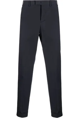 PT Torino Men Formal Pants - Straight-leg tailored trousers - Black