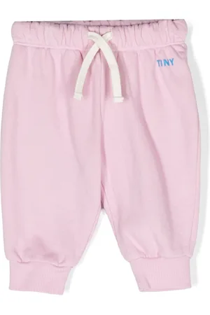 Tiny Cottons Sweatpants - Logo-print organic cotton track pants - Pink