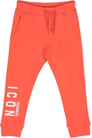 Dsquared2 Boys Sweatpants - Logo-print cotton track pants - Orange
