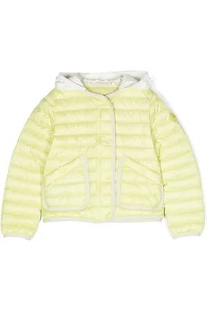 Moncler Girls Puffer Jackets - Padded hooded jacket - Green
