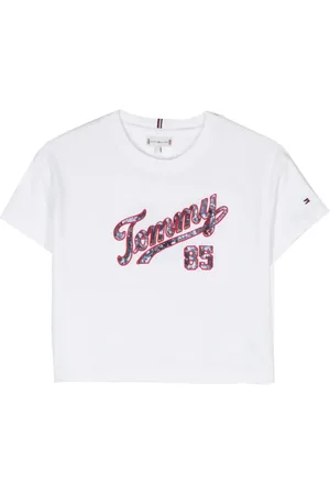 Tommy Hilfiger Sequin-logo cotton T-shirt