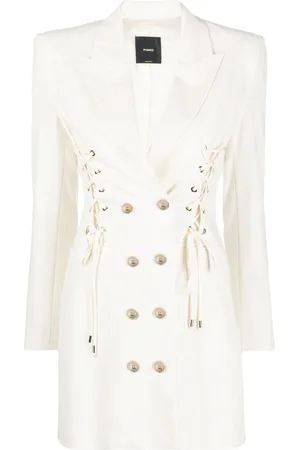 Pinko Women Blazer Dresses - Lace-up blazer dress - White
