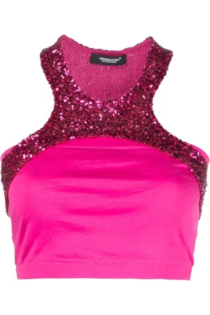 UNDERCOVER Women Sequin Crop Top - Sequin-embellished cropped top - Pink