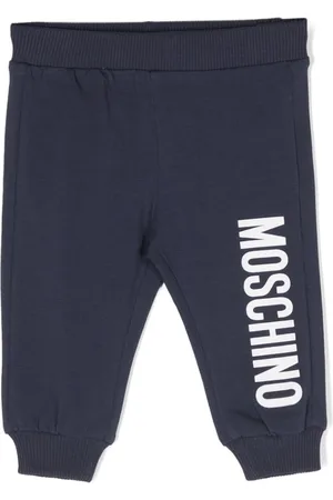 Moschino Sports Pants - Logo-print jersey trousers - Blue