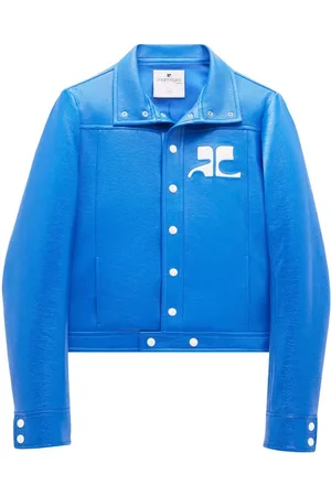 Courrèges Chest logo-patch shirt jacket
