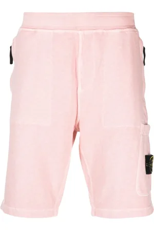 Stone Island Men Sports Shorts - 64060 cotton track shorts - Pink