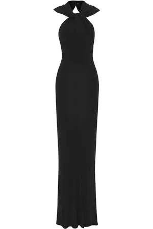 Saint Laurent Women Evening Dresses - Hooded long dress - Black