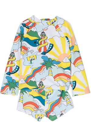 Stella McCartney Swim Shorts - Graphic-print swim shorts - White