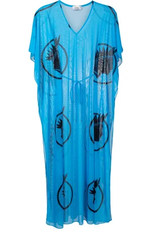 AMIR SLAMA Semi-sheer tied-waist dress