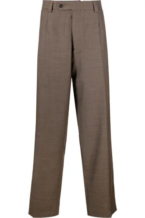 mfpen Men Formal Pants - Service wool trousers - Brown
