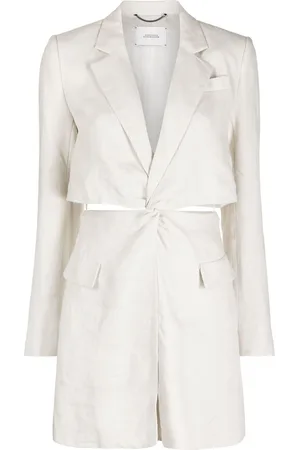 Dorothee Schumacher Women Blazer Dresses - Twisted cut-out blazer dress - Neutrals