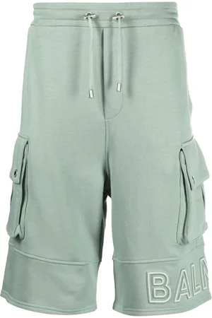 Balmain Embossed-logo cotton bermuda shorts