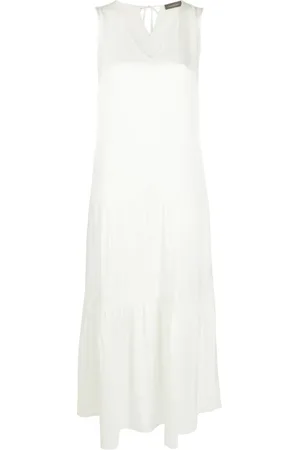 LORENA ANTONIAZZI V-neck sleeveless maxi dress