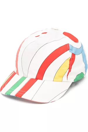 PUCCI Junior Caps - Abstract-print cotton cap - White