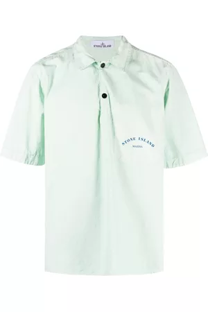 Stone Island Men Polo T-Shirts - Marina short-sleeve polo overshirt - Green