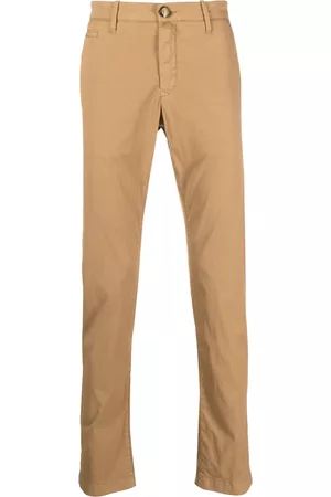 Jacob Cohen Men Formal Pants - Logo-patch tailored trousers - Neutrals
