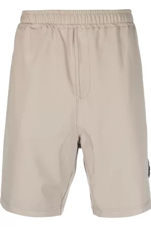 Stone Island Men Sports Shorts - Compass-patch cotton shorts - Neutrals