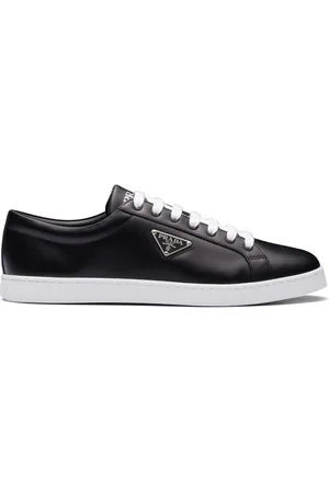 Prada Brushed leather low-top sneakers