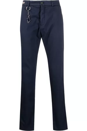 Paul & Shark Men Formal Pants - Straight-leg tailored trousers - Blue