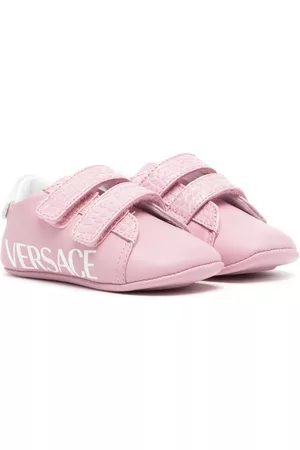VERSACE Sneakers - Logo-print touch-strap sneakers - Pink