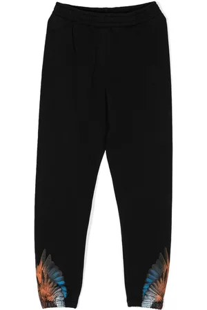 MARCELO BURLON Sweatpants - Wings-print track pants - Black