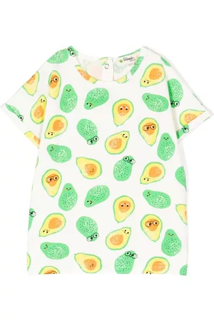 THE BONNIE MOB T-Shirts - Avocado-print cotton T-shirt - Green