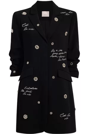 Cinq A Sept Women Blazer Dresses - Embellished-detail blazer dress - Black