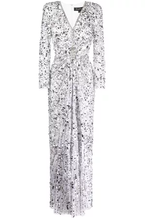 Jenny Packham Women Evening Dresses - Gazelle sequin-embellished gown - Silver