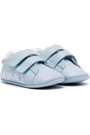 VERSACE Sneakers - Logo-print touch-strap sneakers - Blue