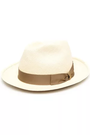 Borsalino Men Bow Ties - Bow-detail sun hat - Neutrals