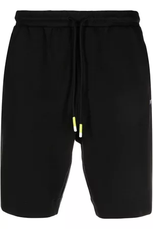 HUGO BOSS Men Sports Shorts - Embroidered-logo track shorts - Black