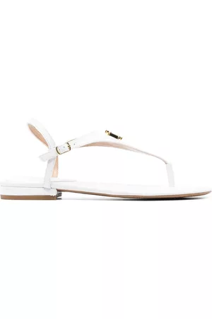 Ralph Lauren Women Sandals - Ellington logo-lettering sandals - White