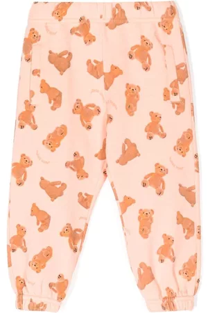 Palm Angels Sports Pants - Teddy bear-print cotton pants - Pink