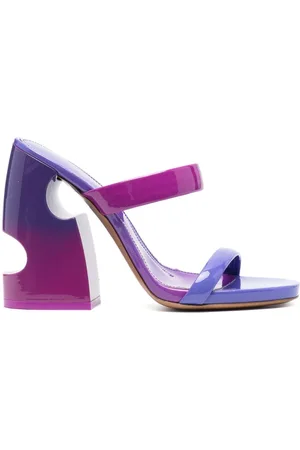 OFF-WHITE Shade Meteor 120mm leather mules