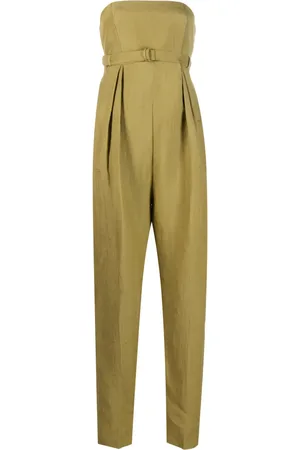 Alberta Ferretti Belted strapless jumpsuit