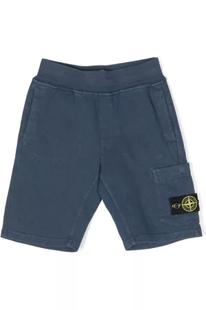Stone Island Girls Shorts - Compass-patch cargo shorts - Blue